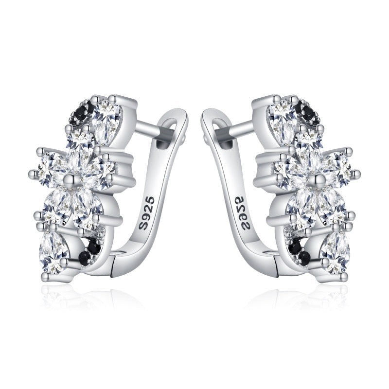 Flower Zircon Ear Studs – Sweet & Cool Earrings for Women Christmas Gift