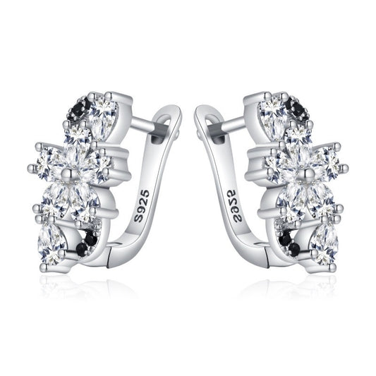 Flower Zircon Ear Studs – Sweet & Cool Earrings for Women Christmas Gift