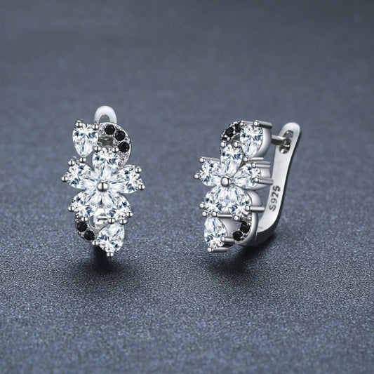 Flower Zircon Ear Studs – Sweet & Cool Earrings for Women Christmas Gift