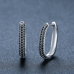 French-Style Black Zircon Earrings – Elegant Women's Jewelry Gift