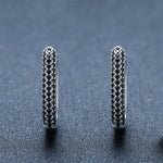 French-Style Black Zircon Earrings – Elegant Women's Jewelry Gift